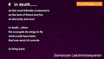 Samanyan Lakshminarayanan - #   in death......