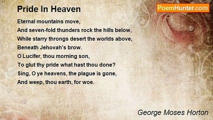 George Moses Horton - Pride In Heaven