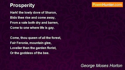 George Moses Horton - Prosperity