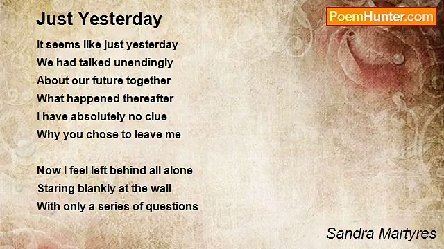 Sandra Martyres - Just Yesterday