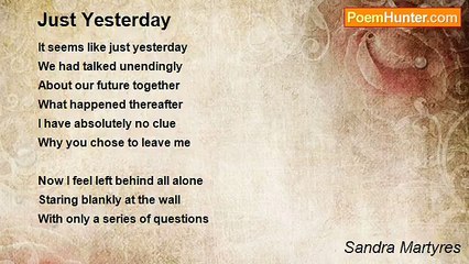 Sandra Martyres - Just Yesterday