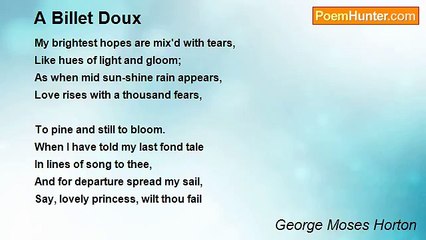 George Moses Horton - A Billet Doux