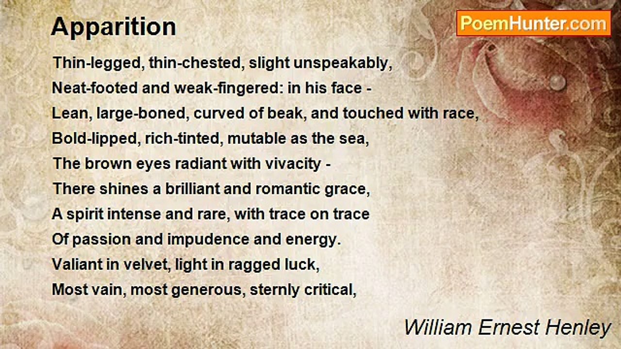 William Ernest Henley - Apparition