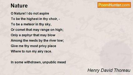 Henry David Thoreau - Nature