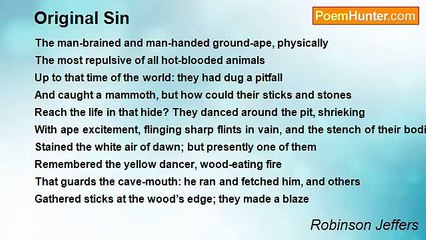 Robinson Jeffers - Original Sin