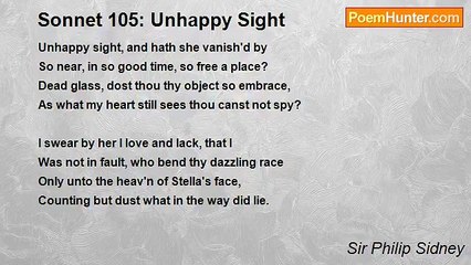 Sir Philip Sidney - Sonnet 105: Unhappy Sight
