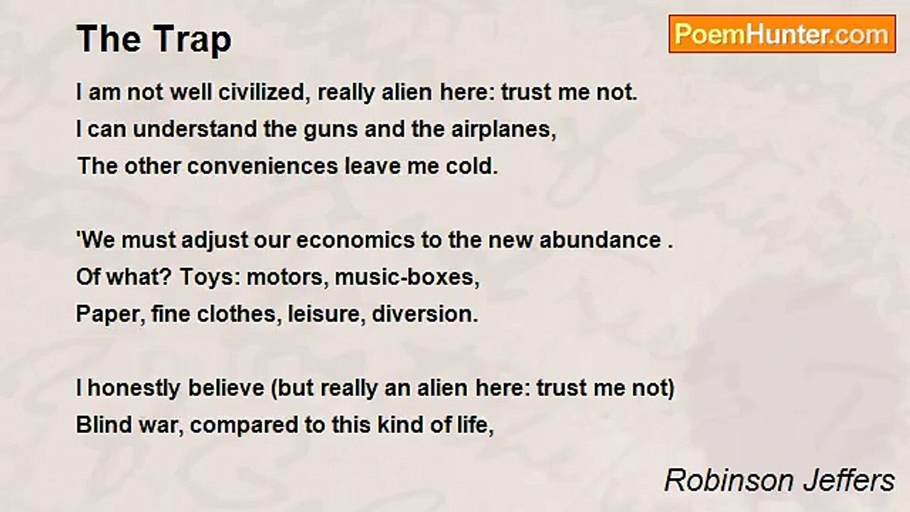 Robinson Jeffers - The Trap
