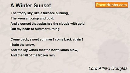 Lord Alfred Douglas - A Winter Sunset