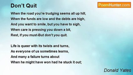 Donald Yates - Don’t Quit