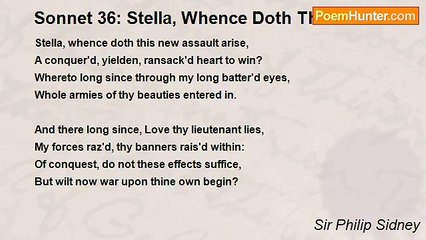 Sir Philip Sidney - Sonnet 36: Stella, Whence Doth This
