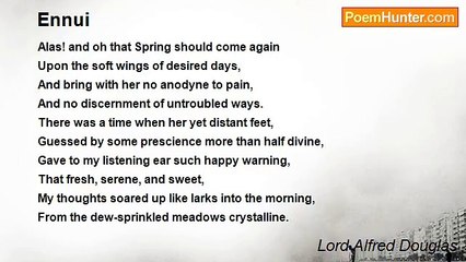 Lord Alfred Douglas - Ennui