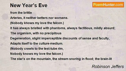 Robinson Jeffers - New Year’s Eve