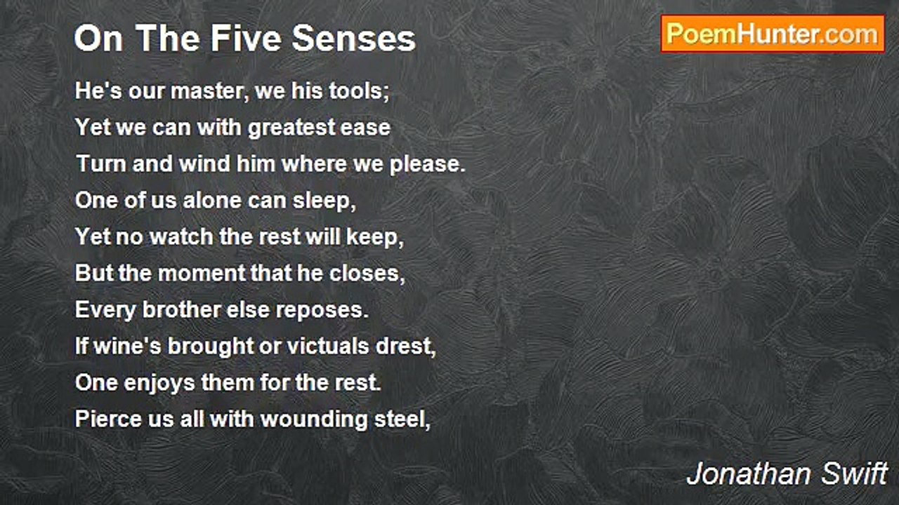 Jonathan Swift - On The Five Senses