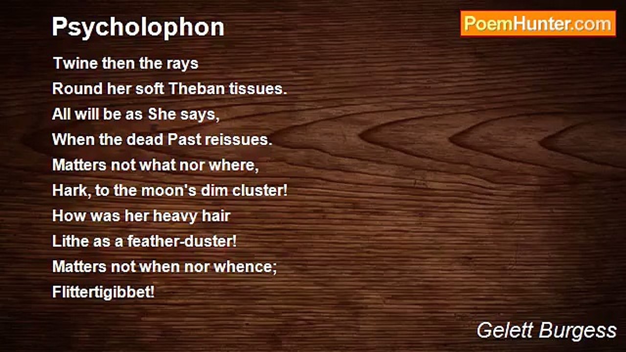 Gelett Burgess - Psycholophon