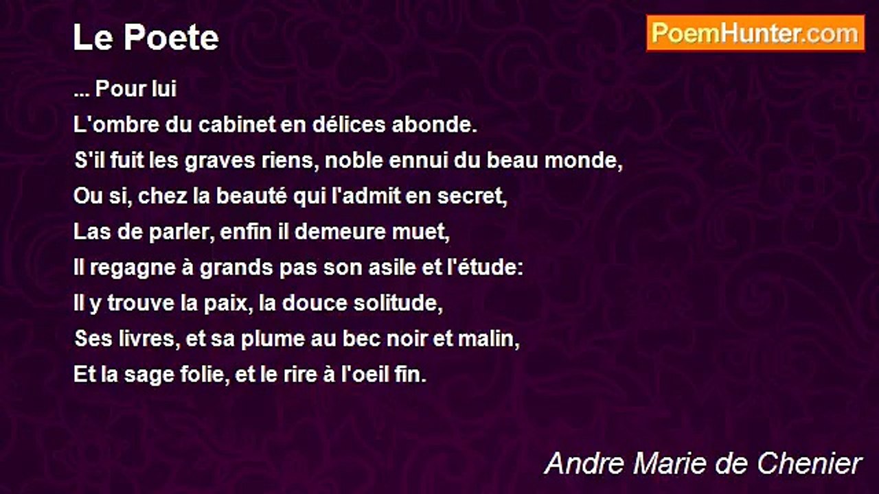Andre Marie de Chenier - Le Poete