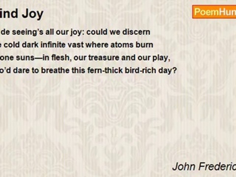 John Frederick Nims - Blind Joy