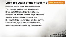 John Dryden - Upon the Death of the Viscount of Dundee