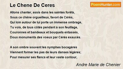 Andre Marie de Chenier - Le Chene De Ceres