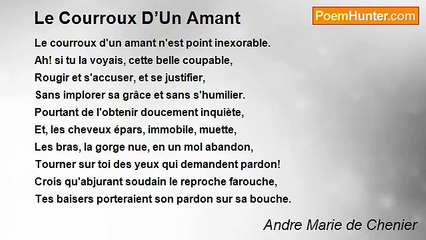 Andre Marie de Chenier - Le Courroux D’Un Amant