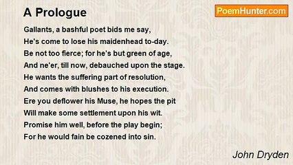 John Dryden - A Prologue