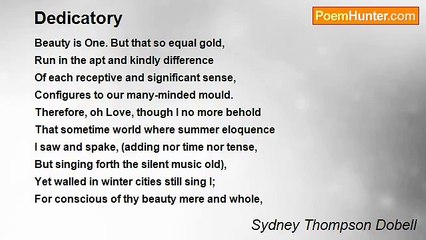 Sydney Thompson Dobell - Dedicatory