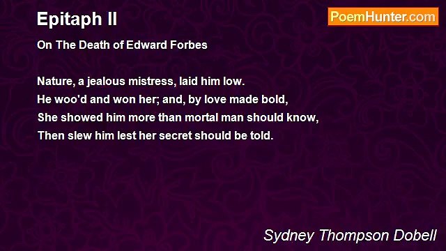 Sydney Thompson Dobell - Epitaph II