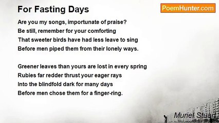 Muriel Stuart - For Fasting Days