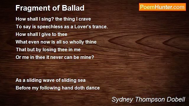 Sydney Thompson Dobell - Fragment of Ballad