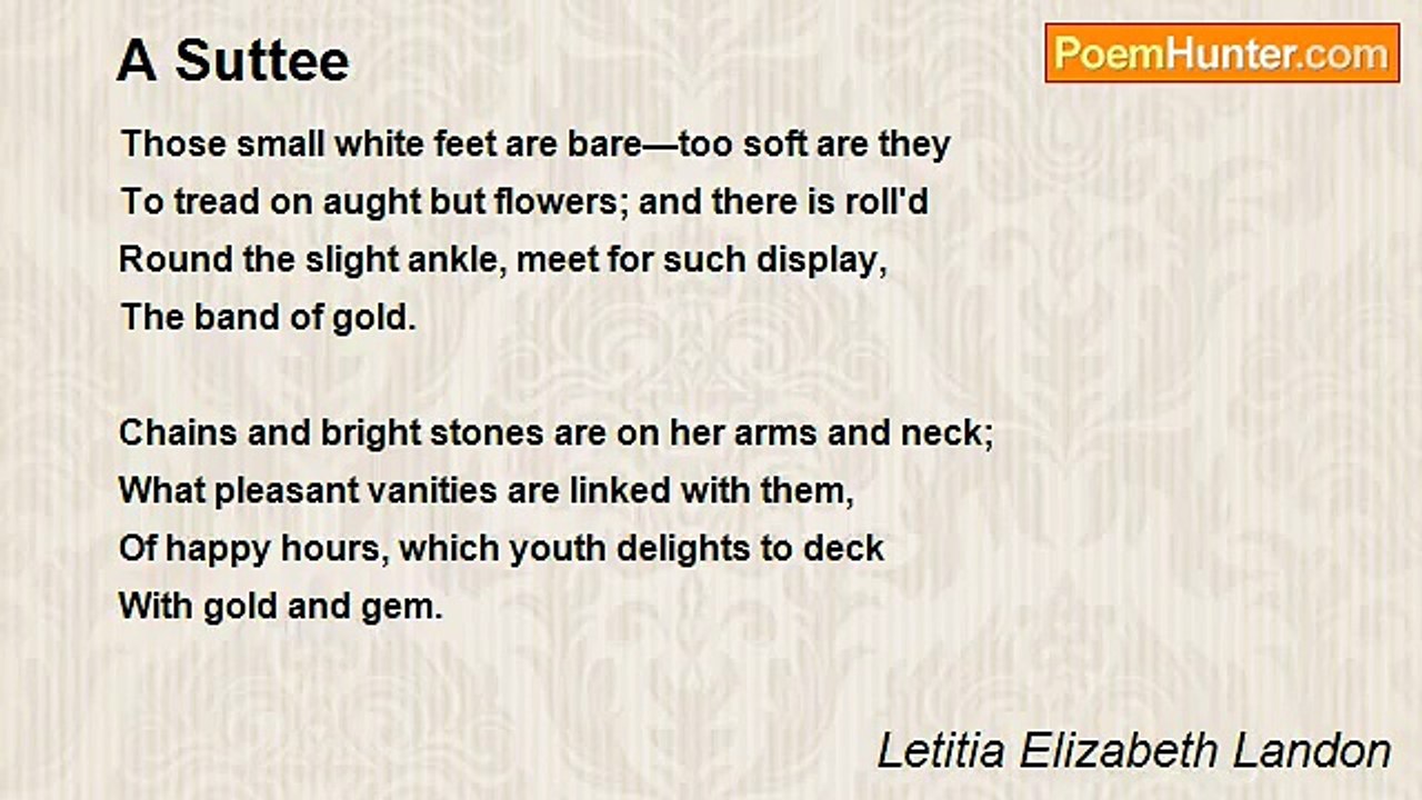 Letitia Elizabeth Landon - A Suttee
