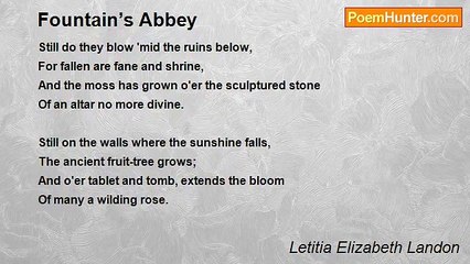 Letitia Elizabeth Landon - Fountain’s Abbey