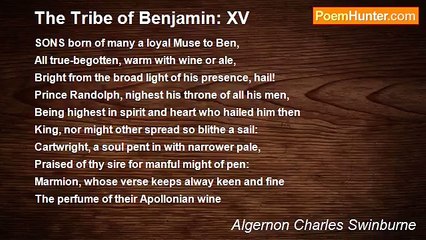Algernon Charles Swinburne - The Tribe of Benjamin: XV