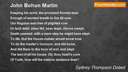 Sydney Thompson Dobell - John Bohun Martin