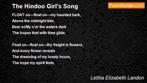 Letitia Elizabeth Landon - The Hindoo Girl’s Song