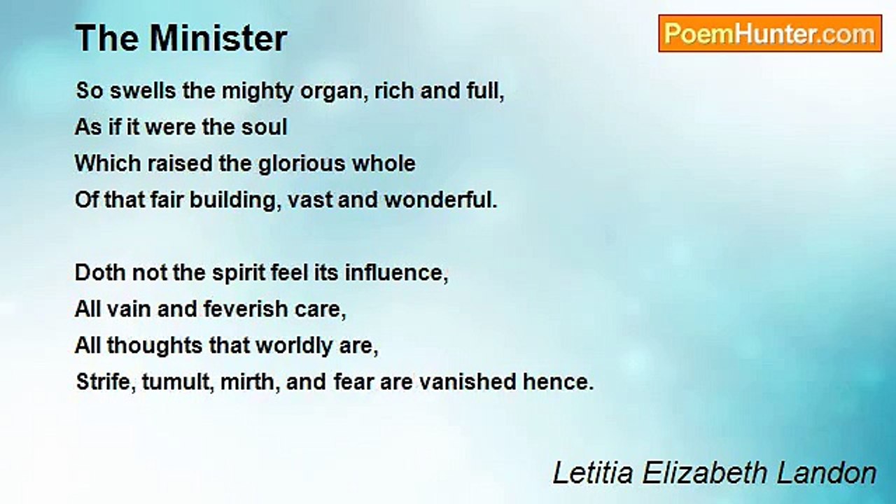 Letitia Elizabeth Landon - The Minister