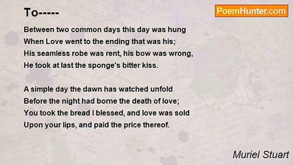 Muriel Stuart - To-----