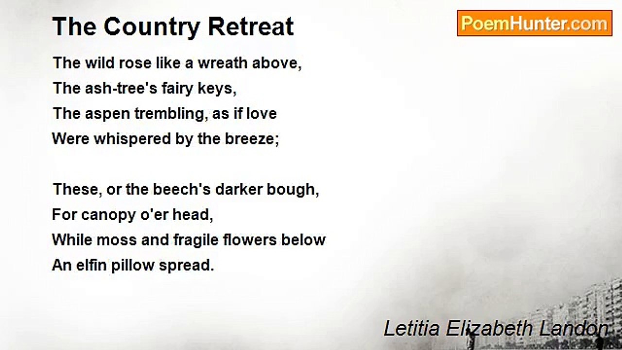 Letitia Elizabeth Landon - The Country Retreat