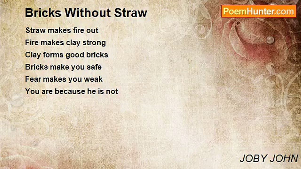 JOBY JOHN - Bricks Without Straw