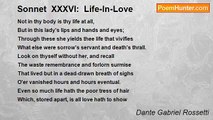 Dante Gabriel Rossetti - Sonnet  XXXVI:  Life-In-Love