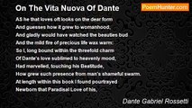 Dante Gabriel Rossetti - On The Vita Nuova Of Dante