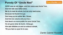 Dante Gabriel Rossetti - Parody Of “Uncle Ned”
