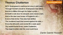 Dante Gabriel Rossetti - Thomas Chatterton