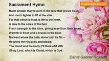 Dante Gabriel Rossetti - Sacrament Hymn