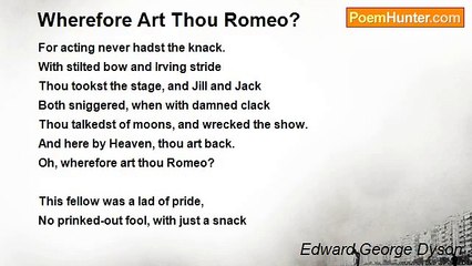 Edward George Dyson - Wherefore Art Thou Romeo?