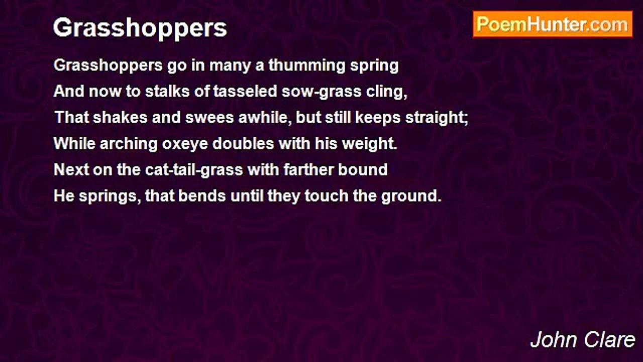 John Clare - Grasshoppers