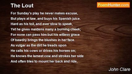 John Clare - The Lout