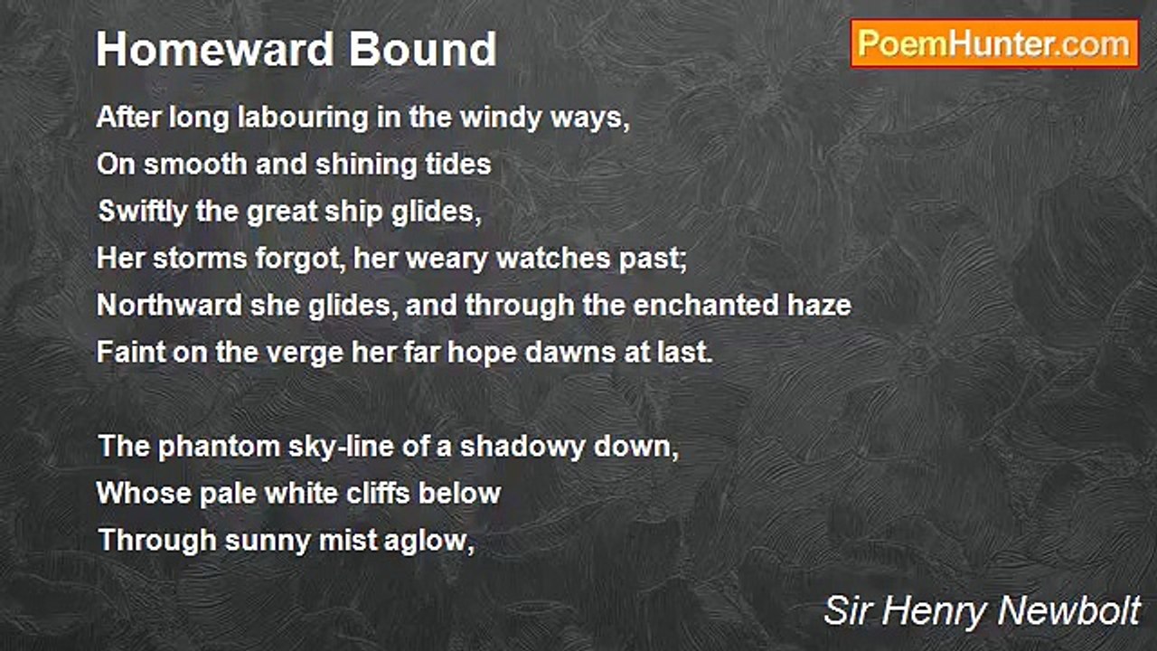 Sir Henry Newbolt - Homeward Bound