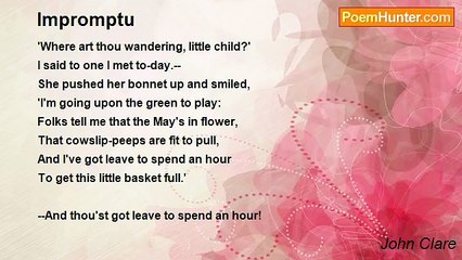 John Clare - Impromptu