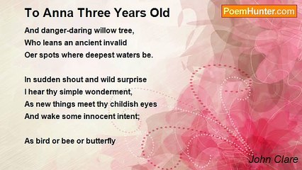 John Clare - To Anna Three Years Old