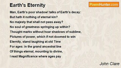 John Clare - Earth's Eternity