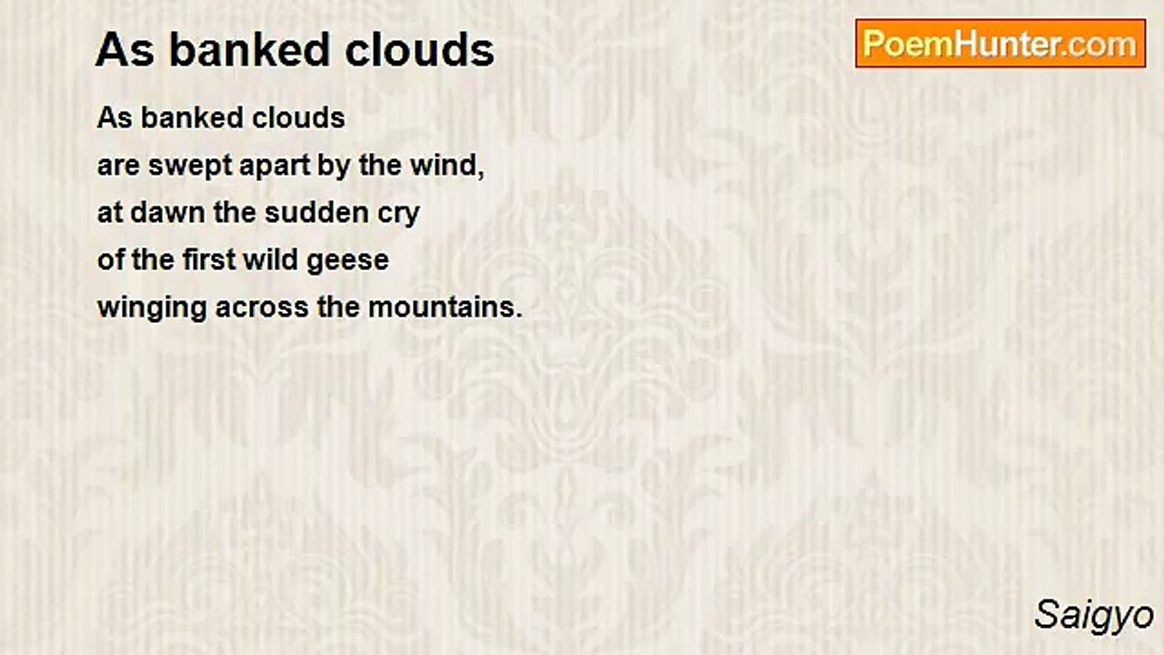 Saigyo - As banked clouds